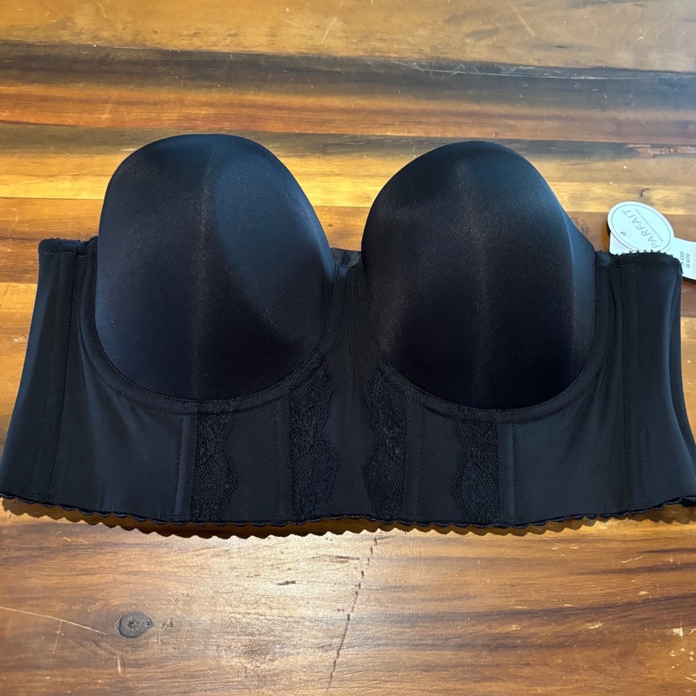Parfait Elissa Black Longline Strapless Bra P50116 Womens 42DD NWT